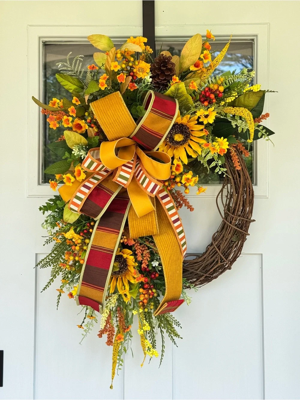 Large Golden Harvest Grapevine Wreath